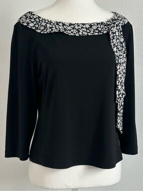 vintage blouse y2k quarter sleeve mesh collar top